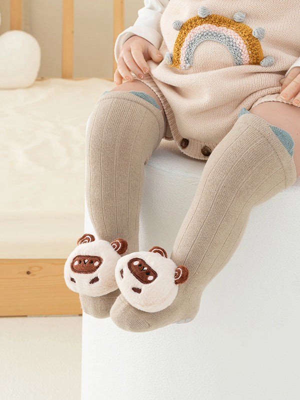 Newborn baby socks autumn and winter class a pure cotton non-slip baby long tube over the knee toddler floor socks