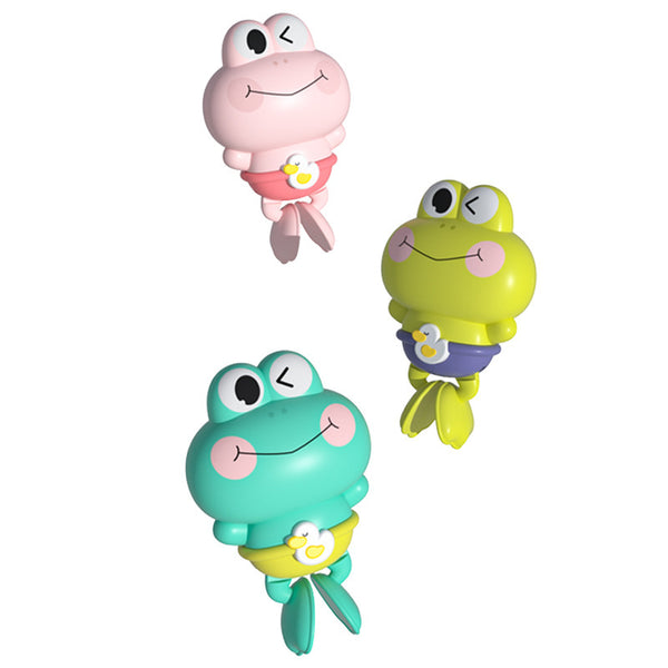 Bath Toys for Toddlers 1-3, Cute Swimming frog Bath Toys for 1 2 Year Old Boy Girl Gifts, Water Pool Toys for Baby Toddler Toys Age 1-4, Wind-up Infant Bathtub Toys, 3 Pack