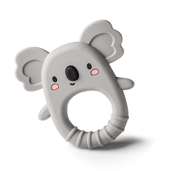 Cartoon baby koala silicone teether anti-eating hand grinding stick chewable toy baby soothing artifact