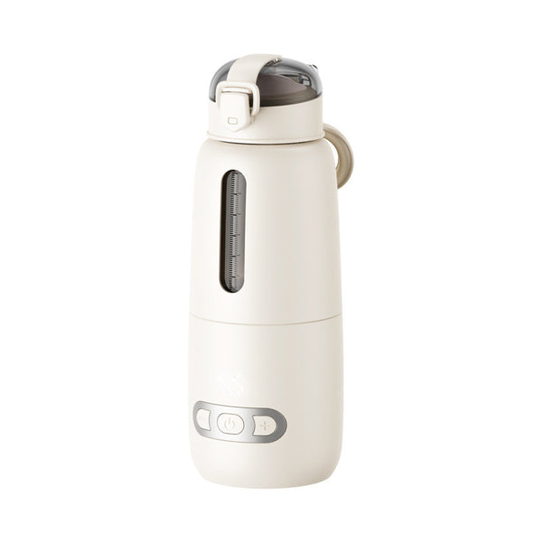 Portable Baby Milk Bottle Heater - Wireless 316 Stainless Steel & Borosilicate Glass