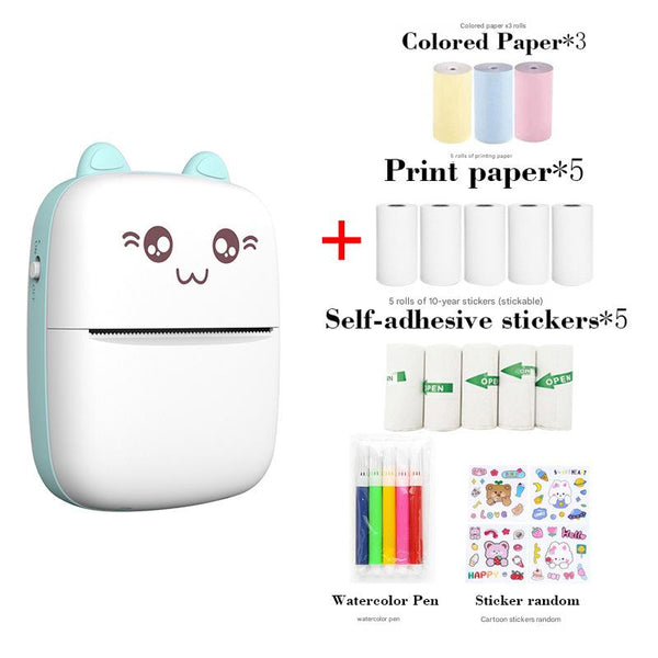 3-in-1 Portable Mini Printer | Wireless Photo & Mistake Corrector for Students