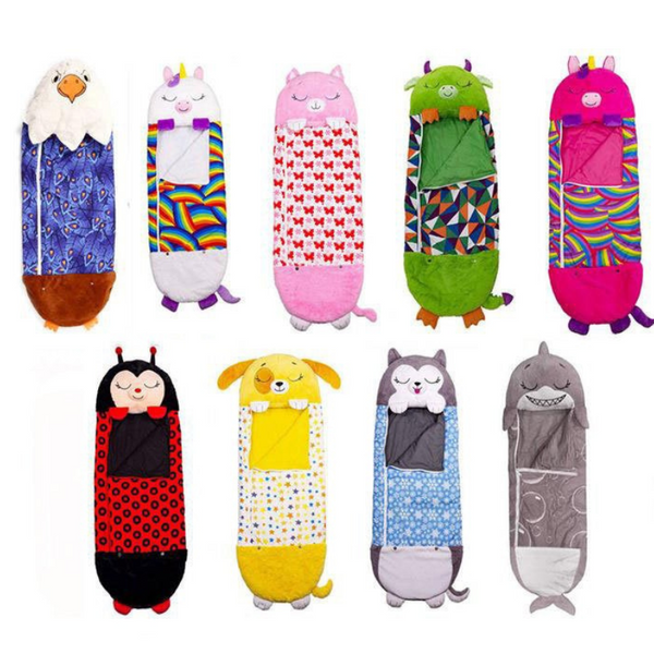 Cartoon children sleeping bag children sleeping bag children animal pillow sleeping bag folding anti-kicking sleeping bag children