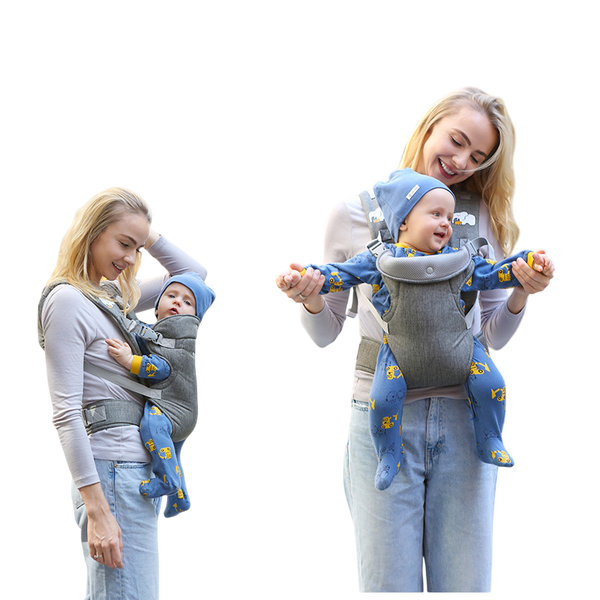 Infantino Flip Advanced 4-in-1 Carrier – Ergonomic Convertible Baby Carrier (8-44 lbs) Face-In & Face-Out Front & Back Carry with Lumbar Support Removable Head Support