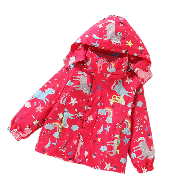 Girls' 3-in-1 outdoor jacket for spring and autumn, new fleece-lined and thickened for 2025, detachable windproof coat