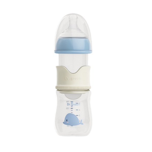 BPA-Free Multifunctional Clear Glass Baby Feeding Bottle with Formula Dispenser & Milk Powder Storage