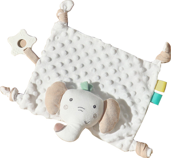 High-Quality Newborn Stuffed Lion & Elephant Plush Toy with Soothing Teether