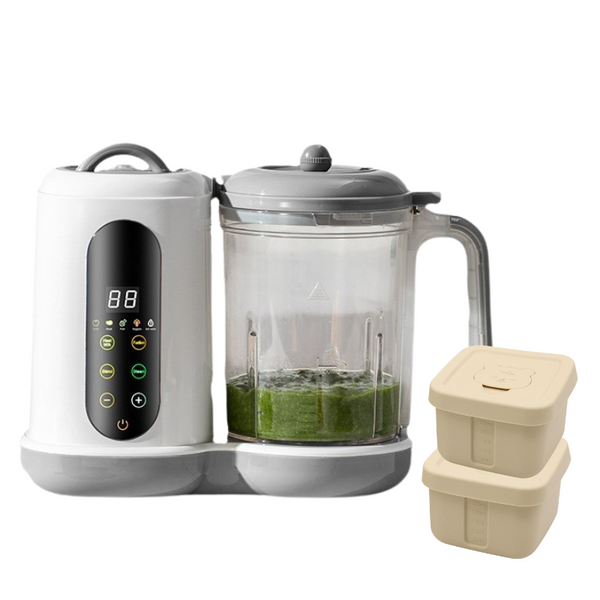 Baby Food Maker | One Step Baby Food Processor Steamer Puree Blender | Auto Cooking & Grinding | Baby Food Puree Maker with Self Cleans | Touch Screen Control, White