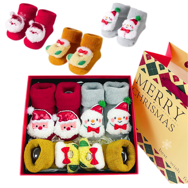 Baby's First Steps Gift Set - Grip Socks for Safe Play ; Learning