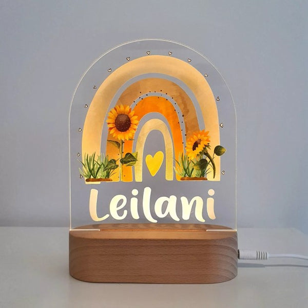 Personalized Children Animal Night Light – Custom Name Acrylic Lamp for Baby and Kids Bedroom Decoration