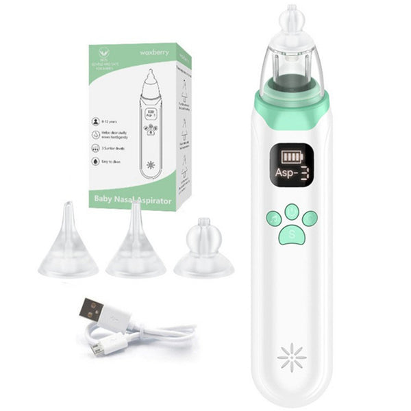 Popular Baby Nasal Aspirator - Adjustable Suction Electric Nasal Cleaner with Rechargeable Music & 3 Tips