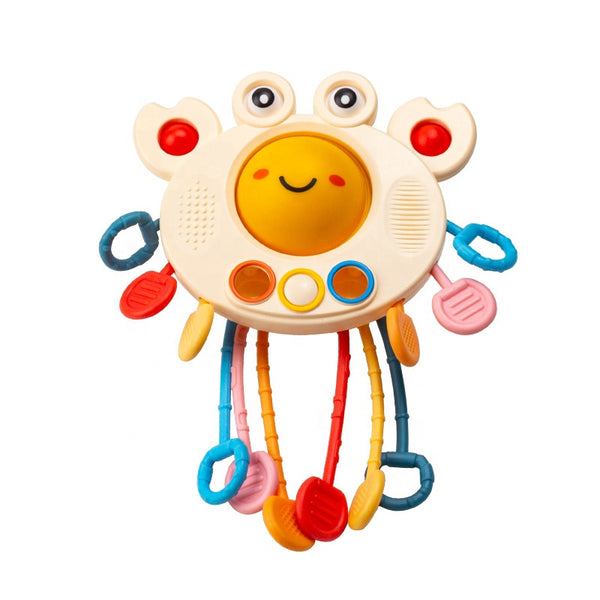 Yummy Baby Montessori Sensory Pull String Teething Toy – Crab Design