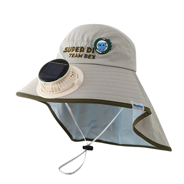 Kids Sun Hat with Cooling Fan – UPF 50+ UV Protection for Boys & Girls (Head Circumference 50-55cm)