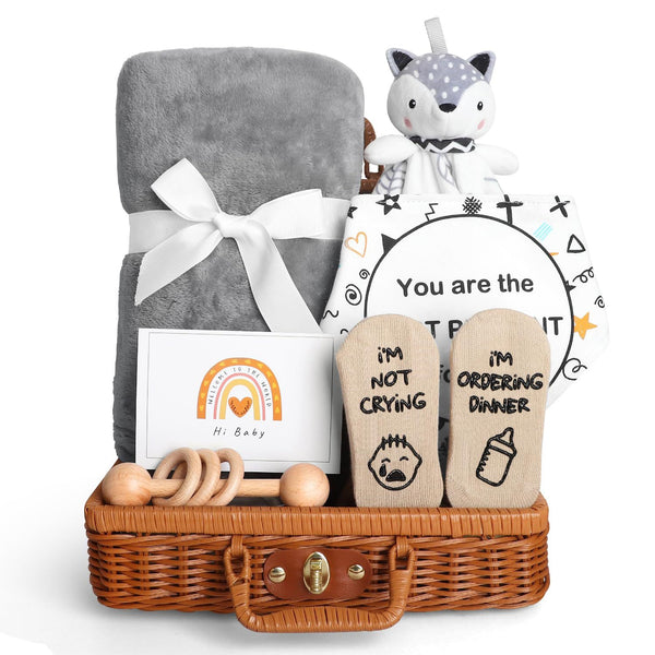 Newborn Baby Gift Basket Set – Perfect for Baby Boys & Girls