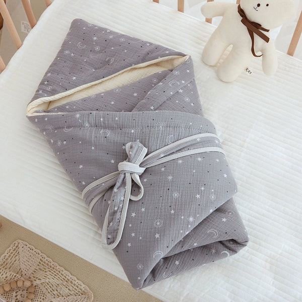 Newborn baby blanket autumn and winter thick warm blanket newborn baby delivery room supplies anti-startle swaddle wrap
