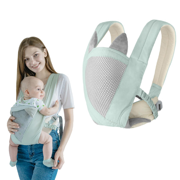 Baby Wrap Carrier - 4-in-1 Adjustable Hands-Free Baby Sling Lightweight and Breathable Mesh Newborn to Toddler Carrier (7-40 lbs, Pink) - Perfect Christmas Gift for Parents