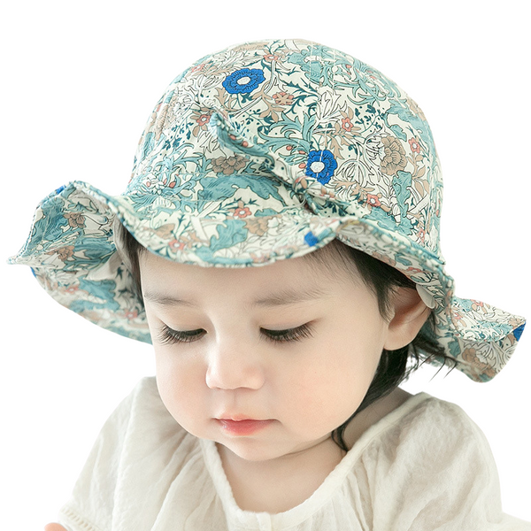 Fisherman hat new summer baby hat baby cartoon garden floral sun hat